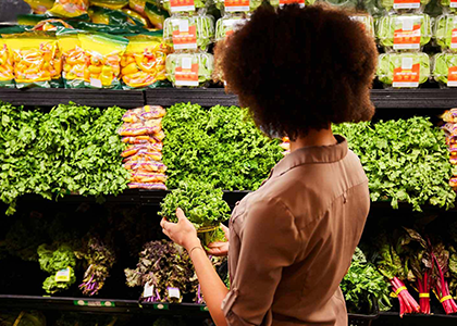 Woman at grocery store