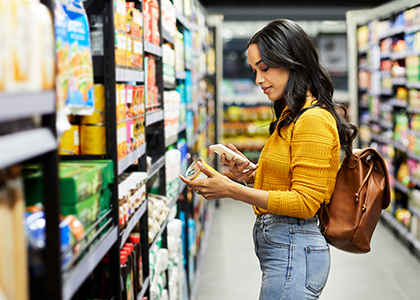 Woman in grocery store